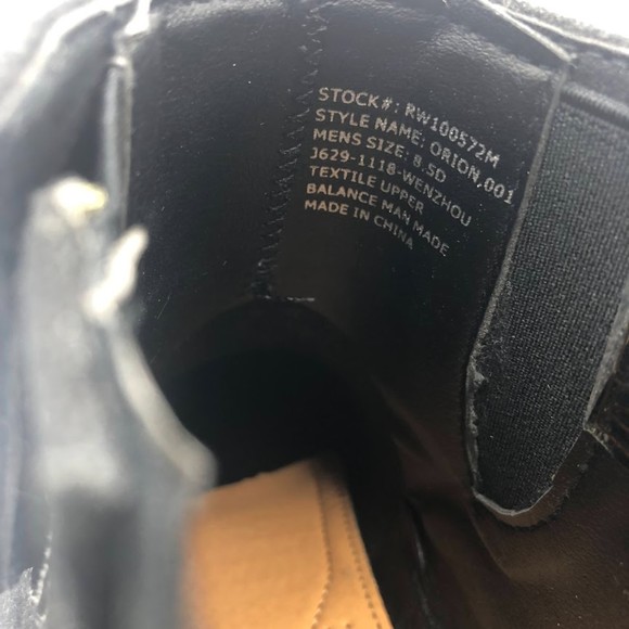 RW by Robert Wayne Men's Black Slip On Chukka Boots 8.5D Faux Suede - Picture 12 of 14